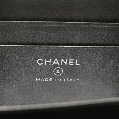 Chanel Metallic Caviar Quilted CC Filigree Vanity Clutch With Chain Dark Silver 7 of 9