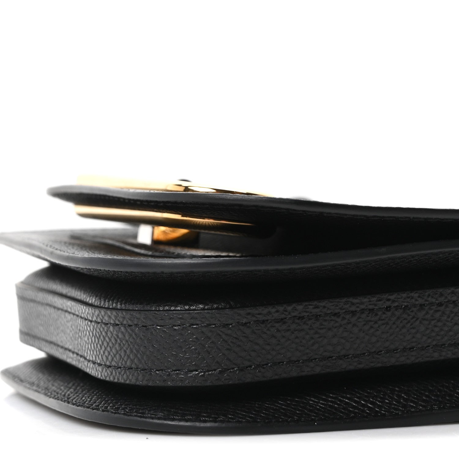 Delvaux Alpina Calfskin Toy Lingot Crossbody Black 1849060
