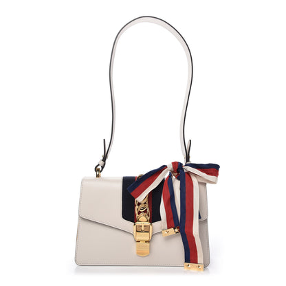 Gucci Calfskin Small Sylvie Shoulder Bag Off White 1 of 9