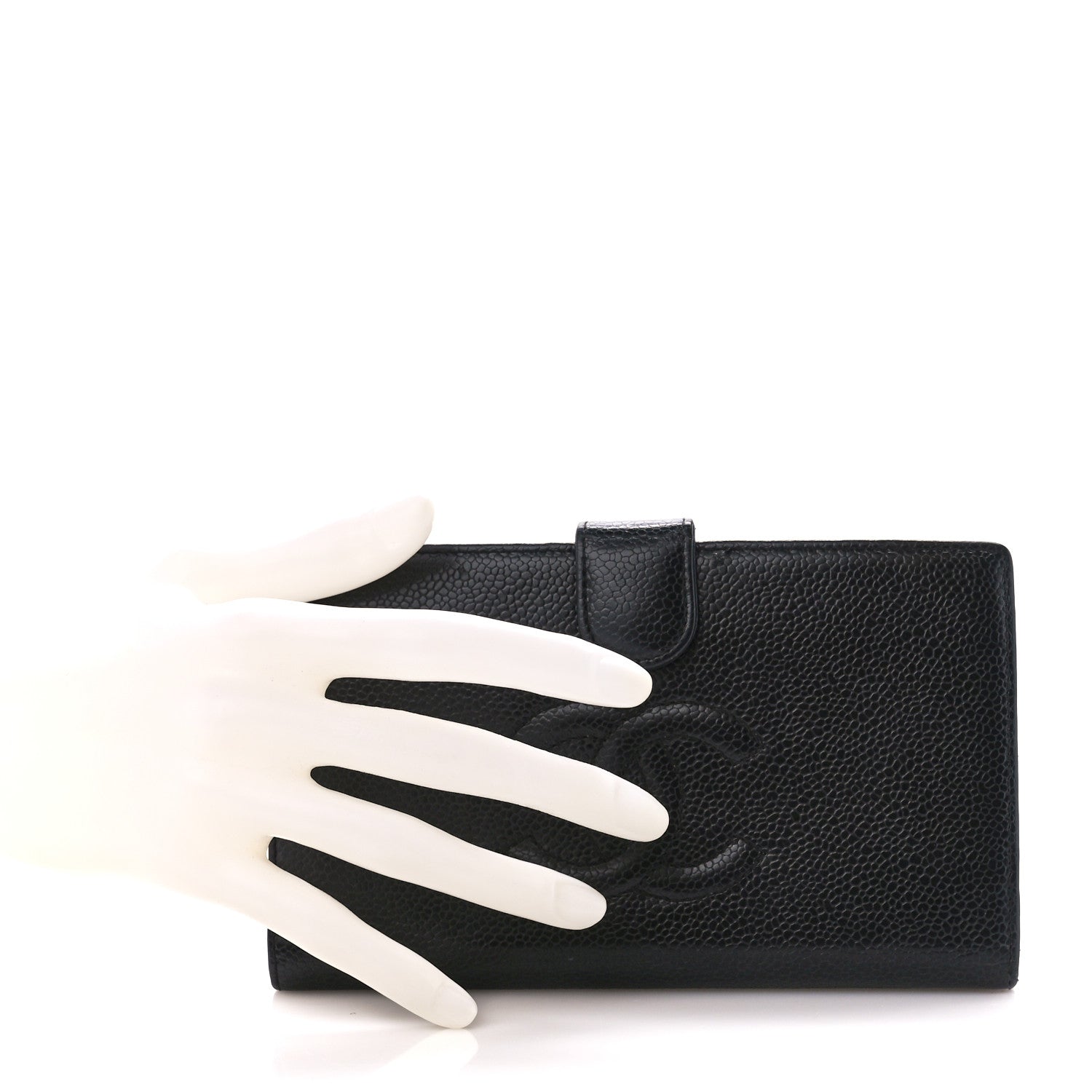 Chanel Caviar Timeless CC Zipped Pocket Wallet Black 2 of 14