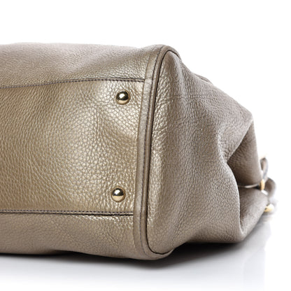 Gucci Metallic Pebbled Calfskin Medium Soho Shoulder Bag Golden Beige 7 of 18