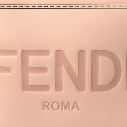 Fendi Vitello King Plexiglass Logo Embossed Medium Fendi Sunshine Shopper Tote Light Rose 8 of 10