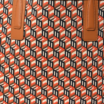 MCM Visetos Medium Liz Reversible Shopper Tote Cognac 11 of 20