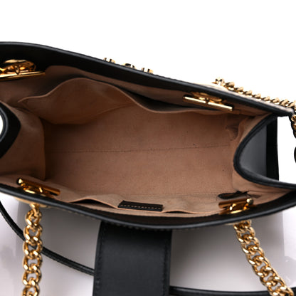 Gucci GG Supreme Monogram Bees Small Padlock Tote Beige Oro Black 5 of 11