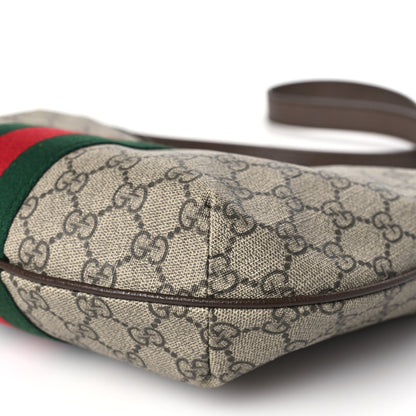 Gucci GG Supreme Monogram Web Small Ophidia Half Moon Hobo Brown 10 of 11