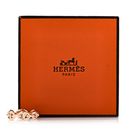 Hermes 18K Rose Gold PM Chaine d'Ancre Enchainee Ring 54 6.75 5 of 5
