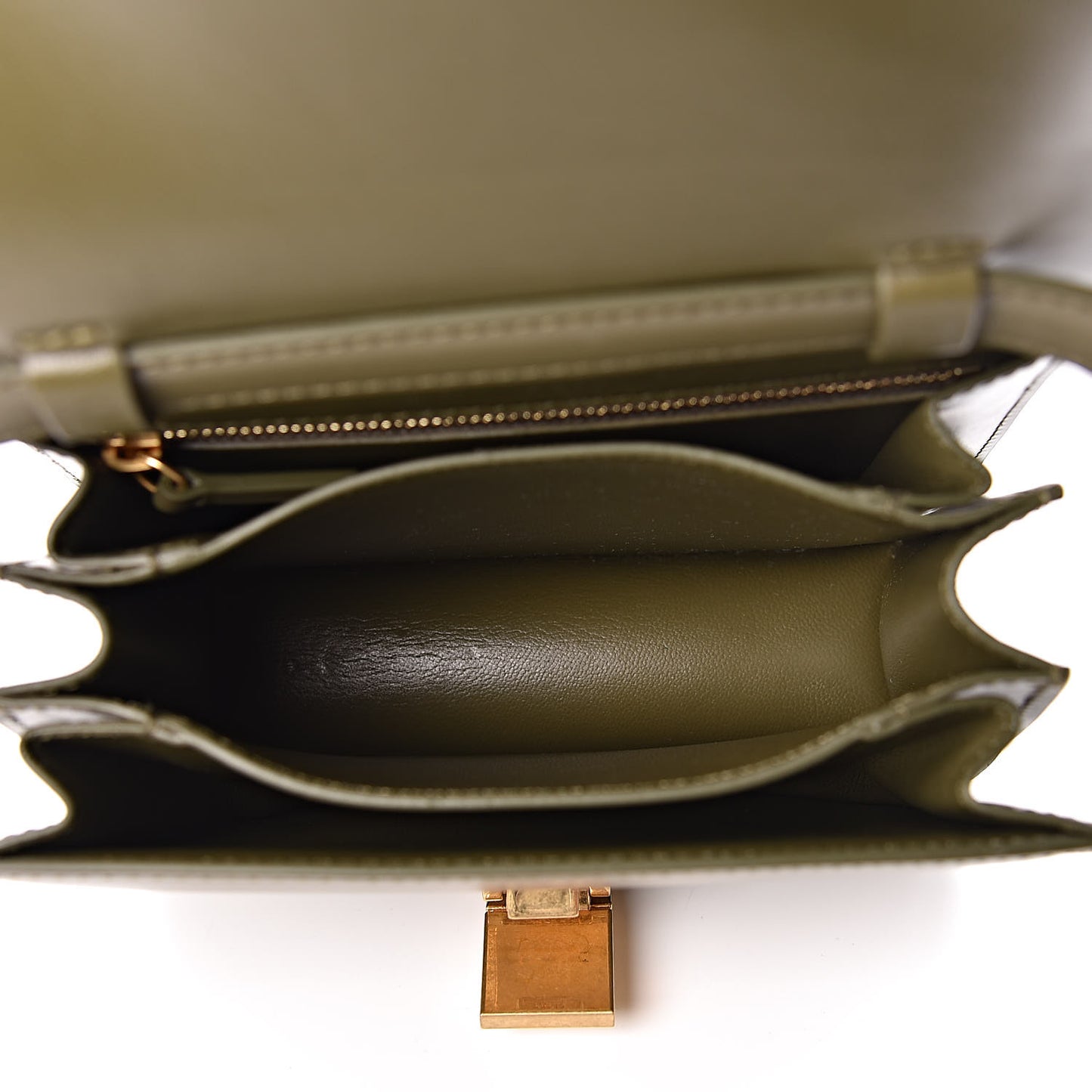 Box Calfskin Small Classic Box Flap Bag Army Green