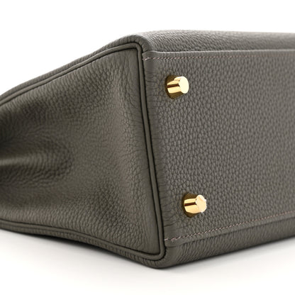 Hermes Togo Kelly Retourne 25 Vert De Gris 9 of 12