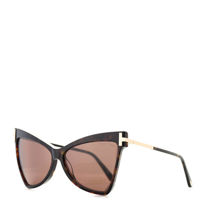 Tom Ford Acetate Tallulah TF767 Sunglasses Dark Havana 1 of 6