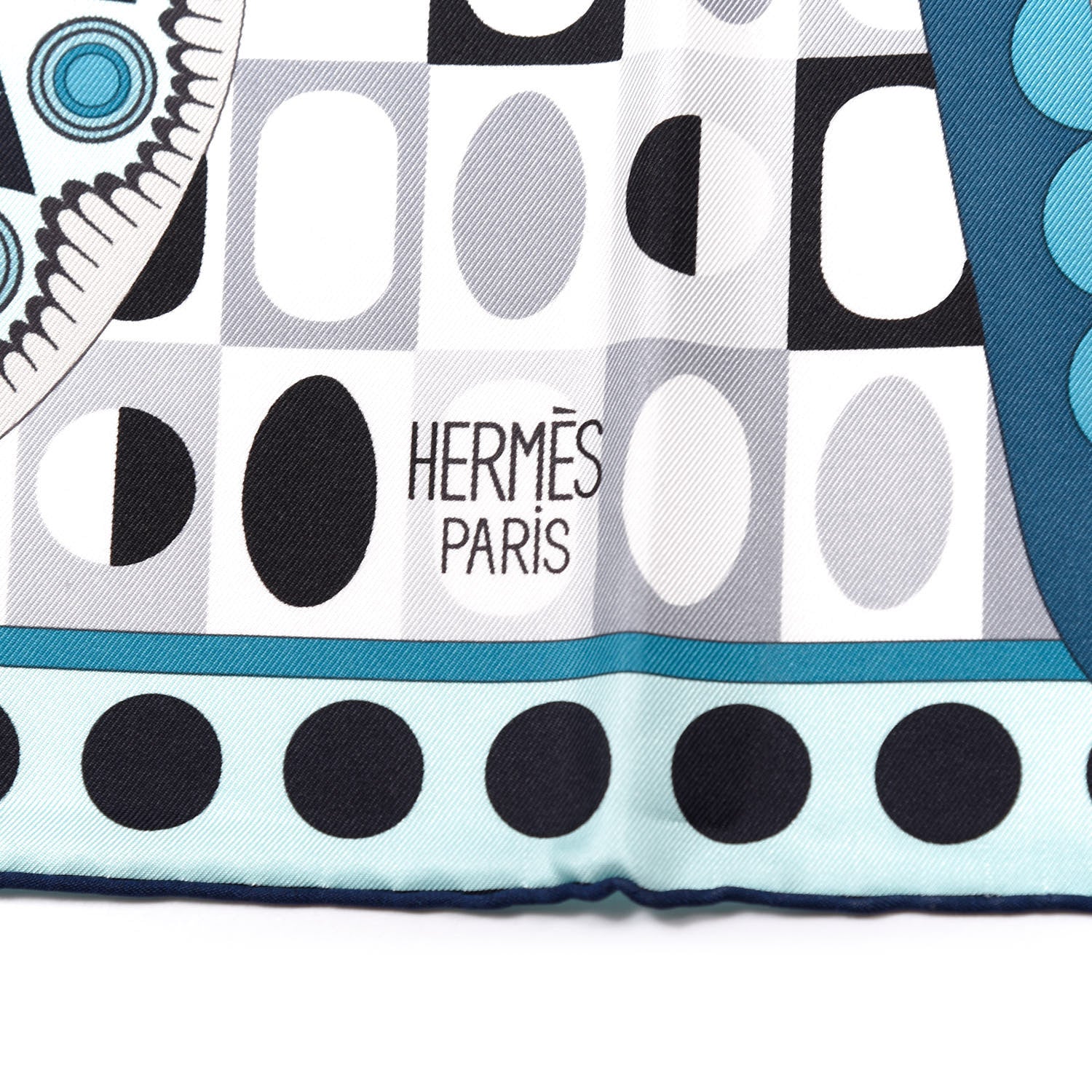 Hermes Silk Les Ailes De La Soie Scarf 90 Turquoise Gris Vert 4 of 6