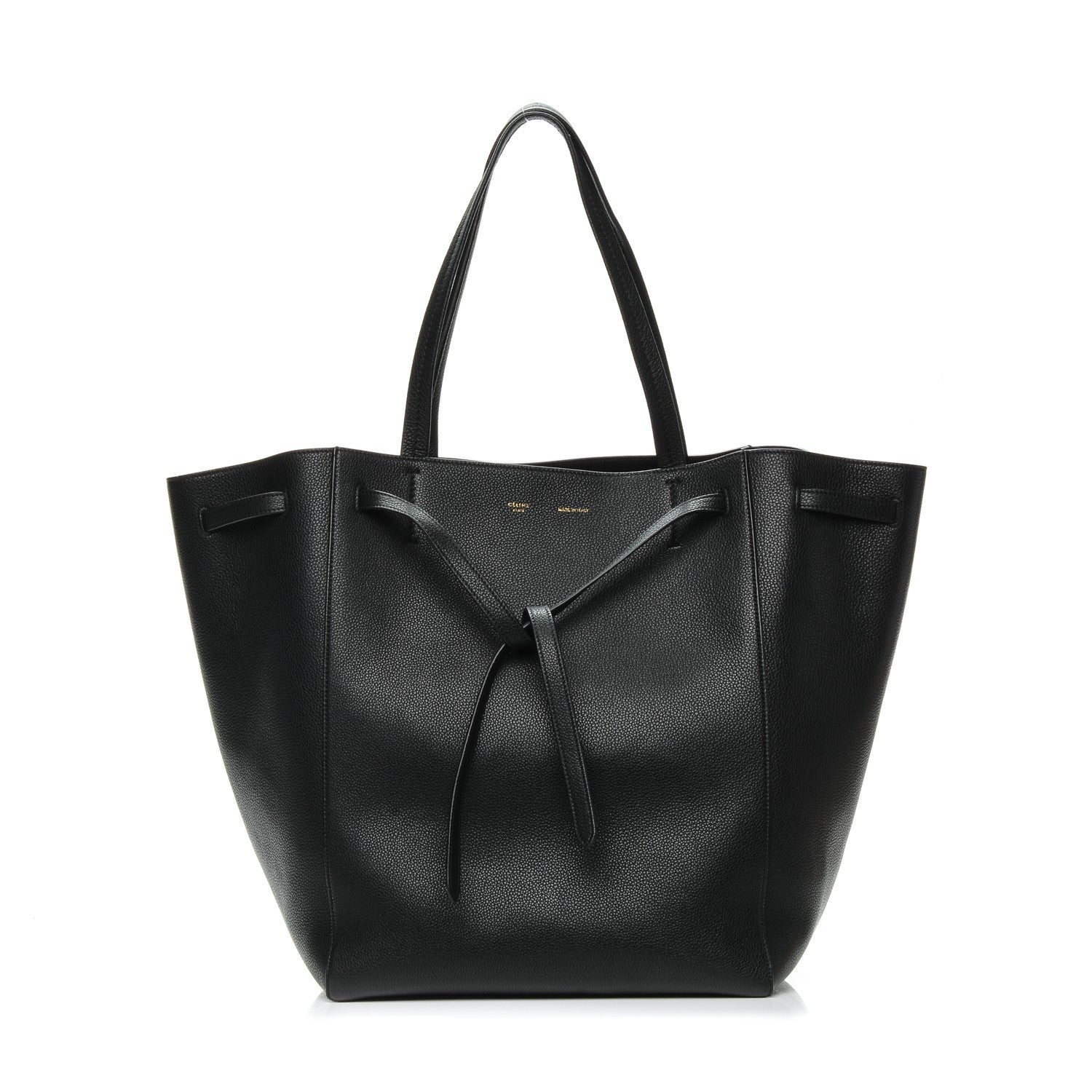 Celine Soft Grained Calfskin Medium Belt Cabas Phantom Black 1 of 6