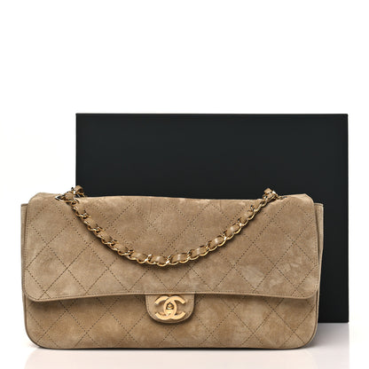 Chanel Suede Calfskin Small Souplissimo Maxi Flap Dark Beige 10 of 10