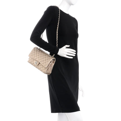 Chanel Metallic Lambskin Quilted Medium Double Flap Light Gold 3 of 8