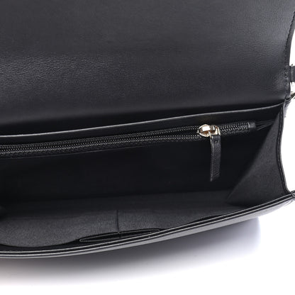 Chanel Metallic Goatskin Lambskin Boy Wallet on Chain WOC Black Gold 4 of 10