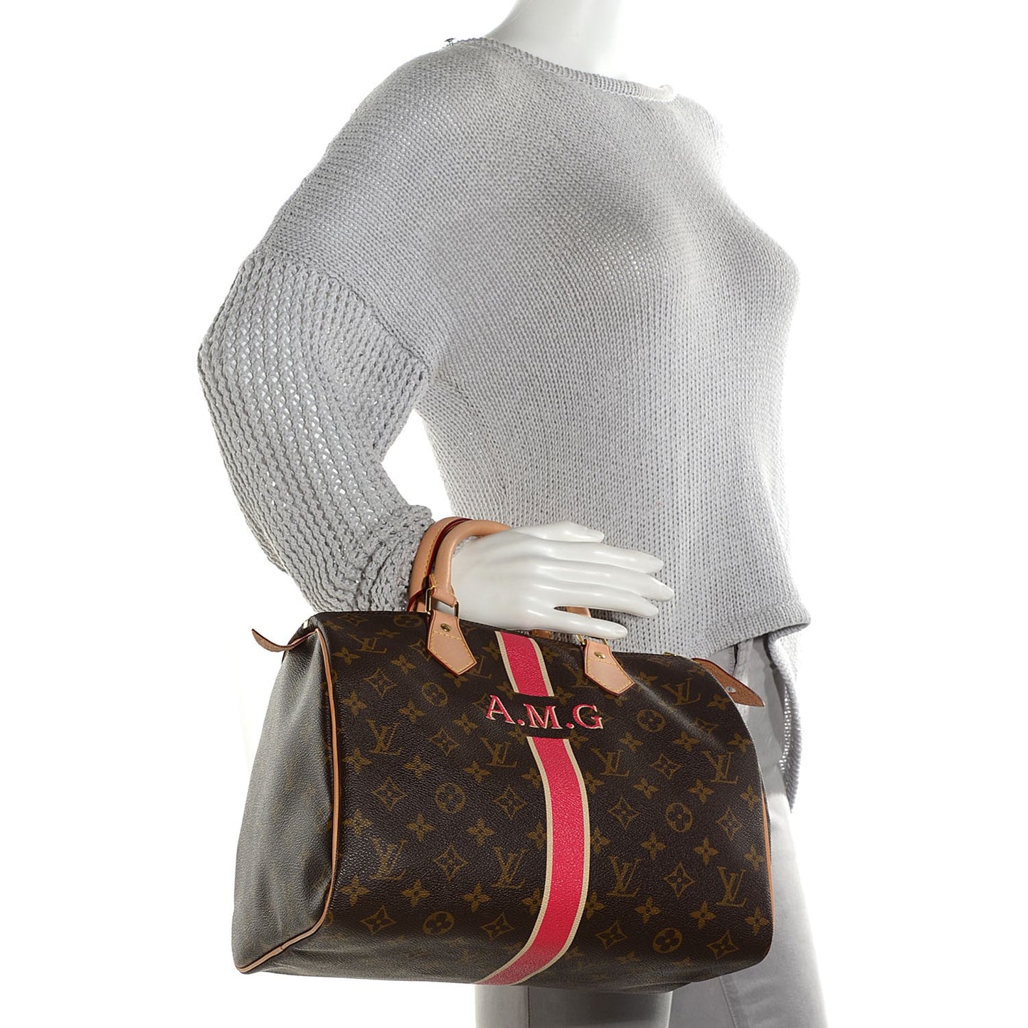 Monogram My LV Heritage Speedy 30 Fuchsia Ivory