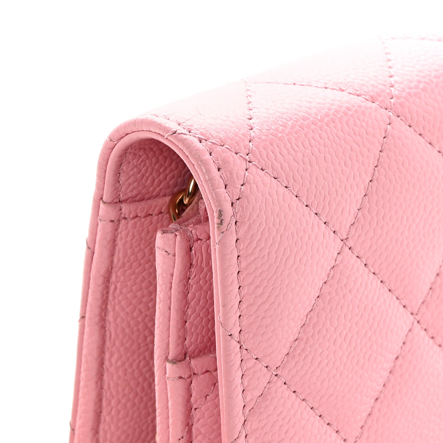 Chanel Caviar Quilted Multi Chain Wallet On Chain WOC Light Pink 16 of 16