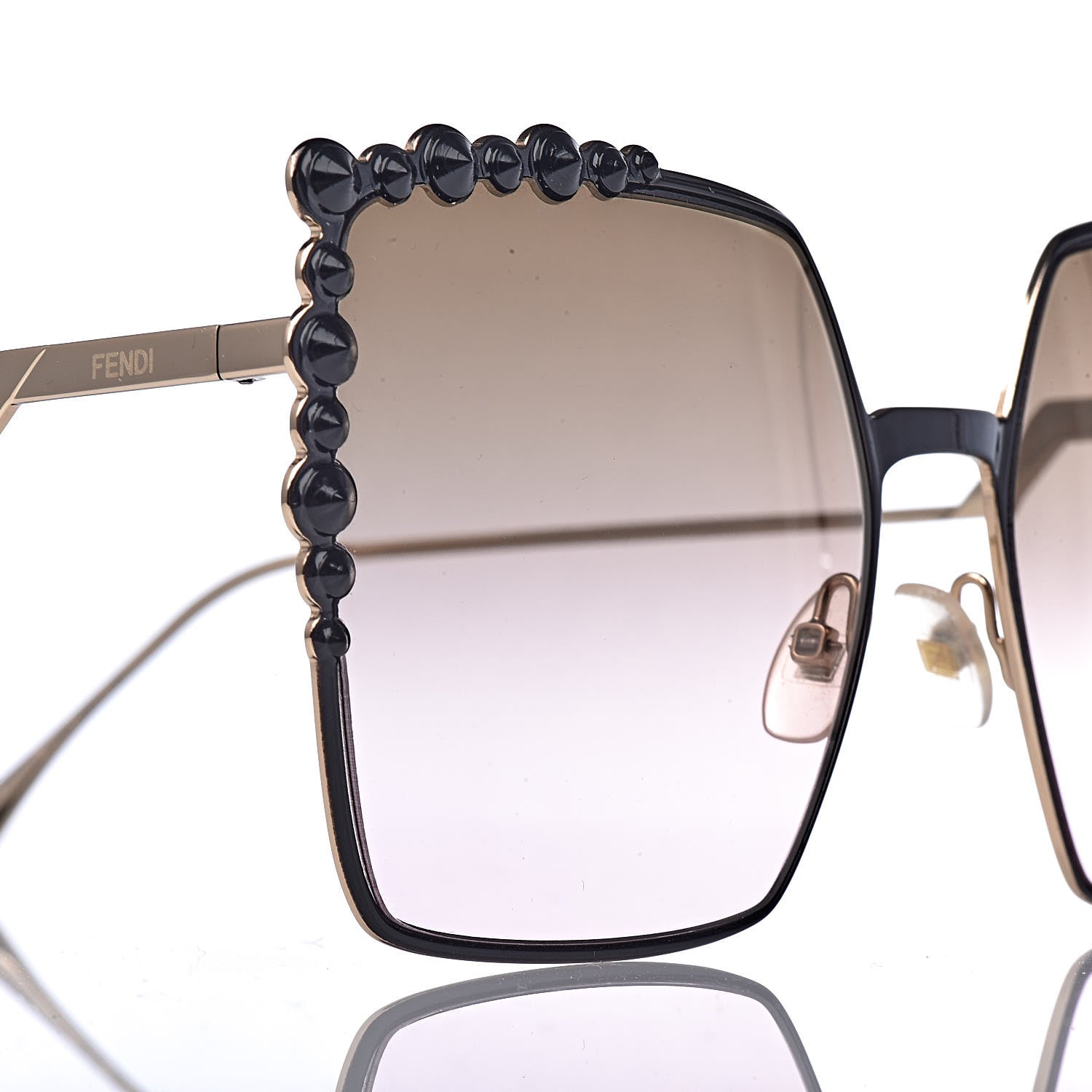 Fendi Square Dots Sunglasses FF 0259/S Black 8 of 9