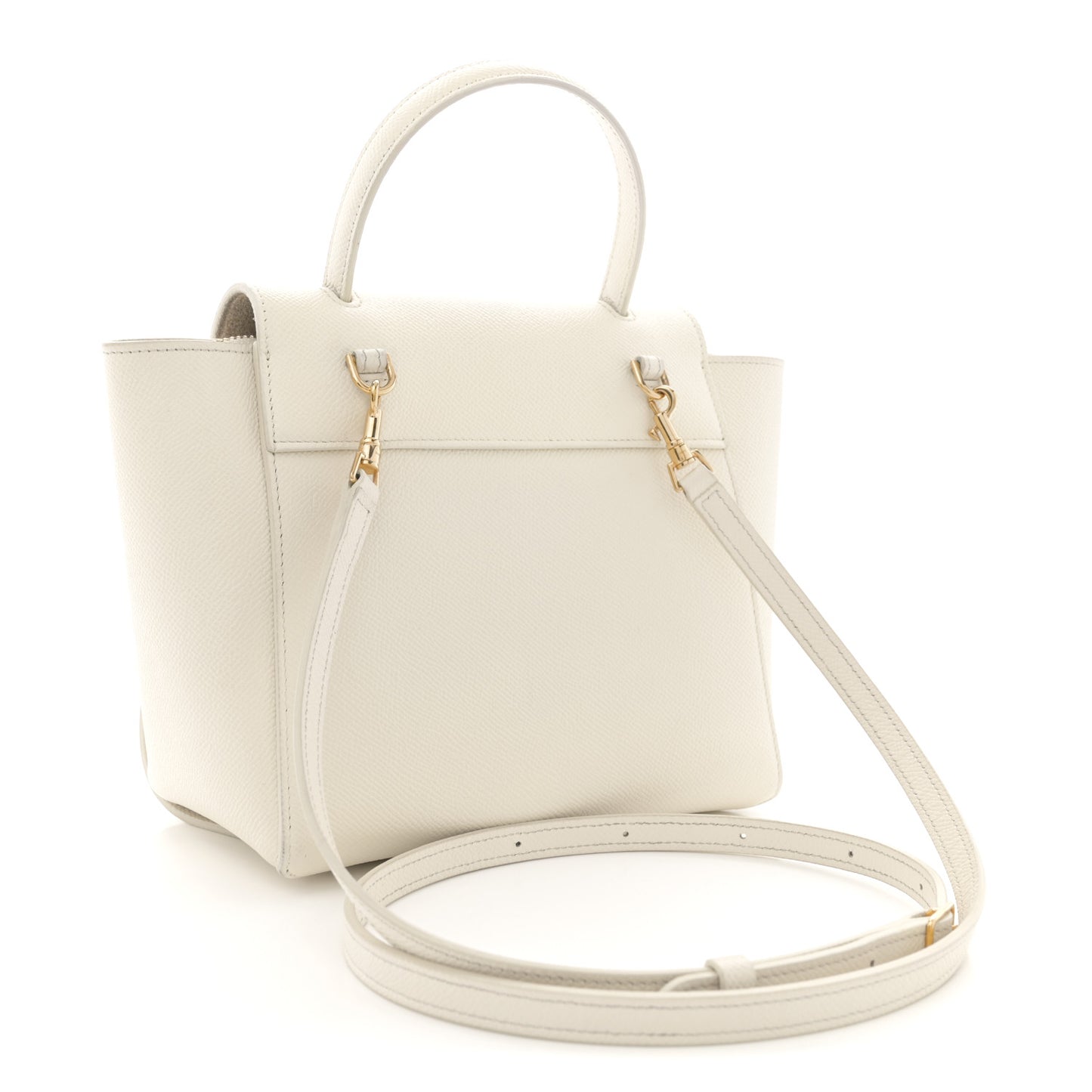 Grained Calfskin Nano Belt Bag Chalk