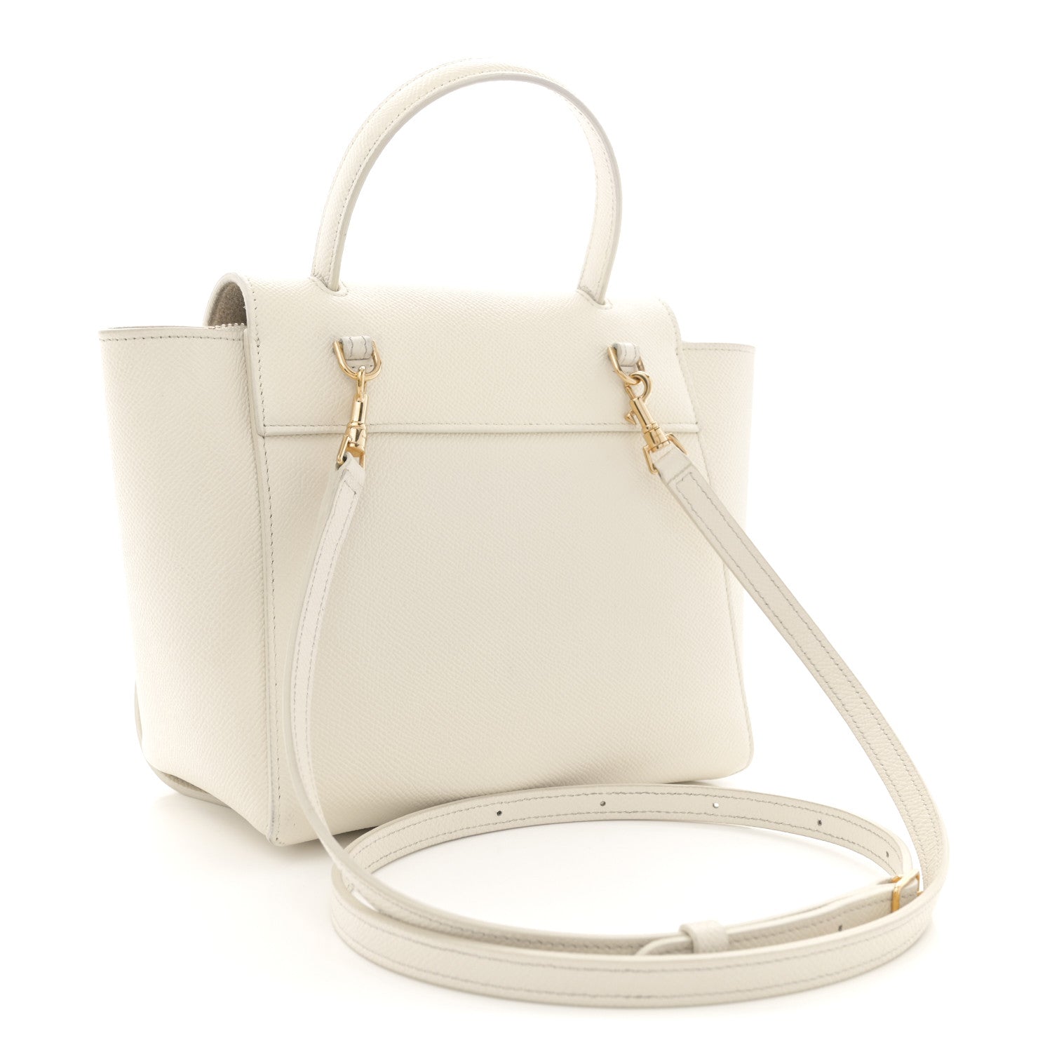 Celine Grained Calfskin Nano Belt Bag Chalk 3 of 12