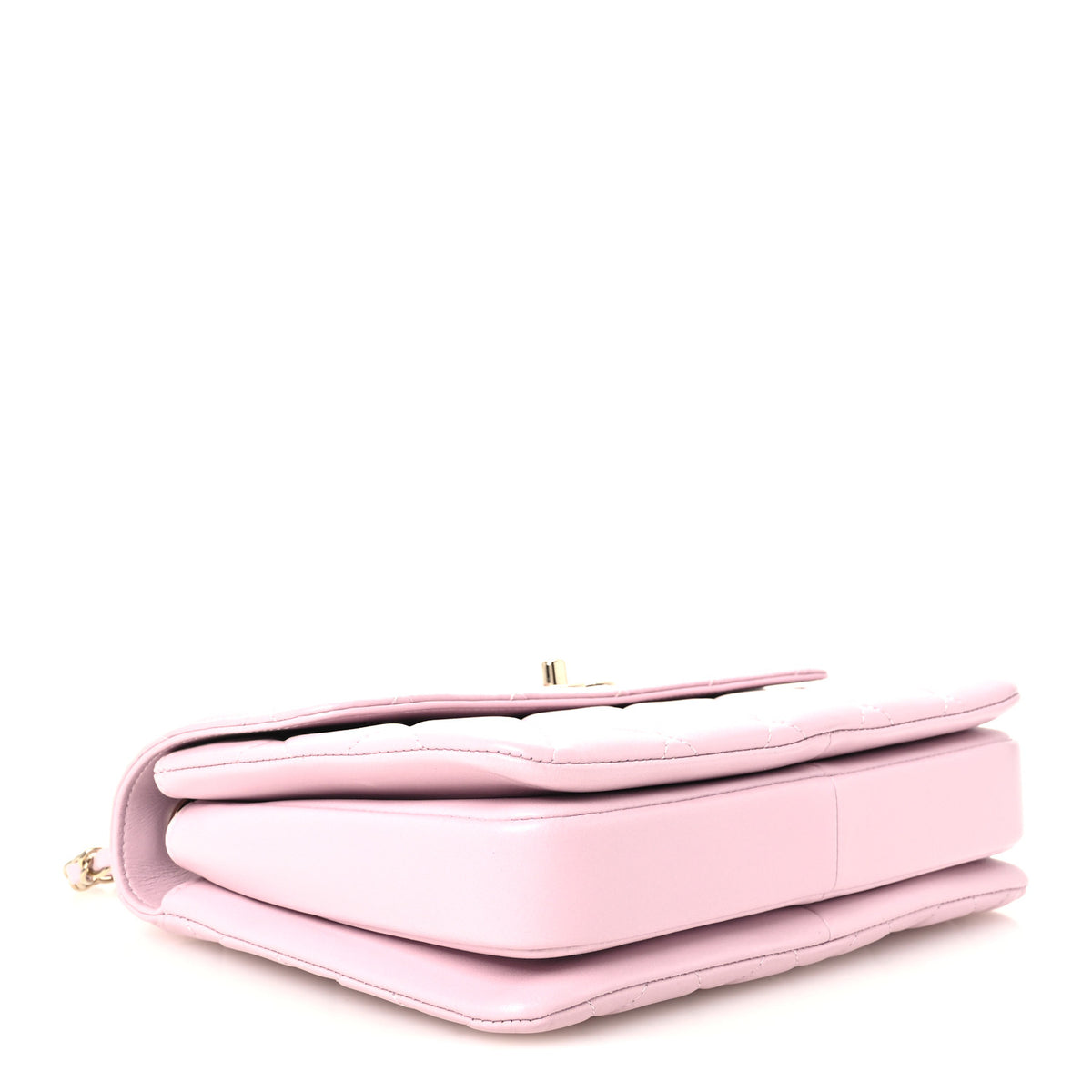 Lambskin Quilted Small Trendy CC Flap Dual Handle Bag Light Pink
