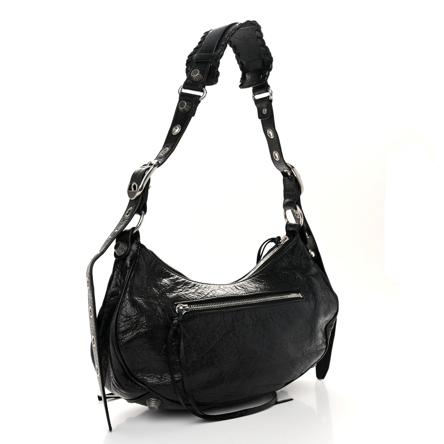 Agneau Arena Small Le Cagole Shoulder Bag Black