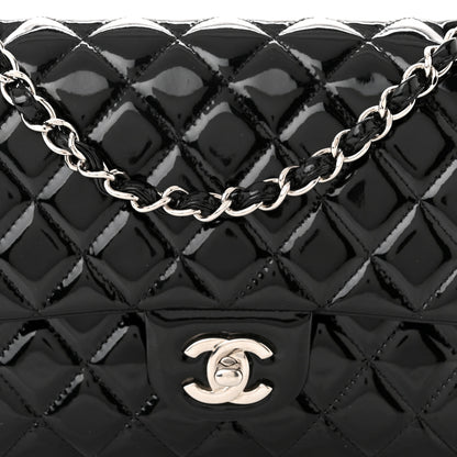 Chanel Patent Quilted Medium Double Flap Black 8 of 10