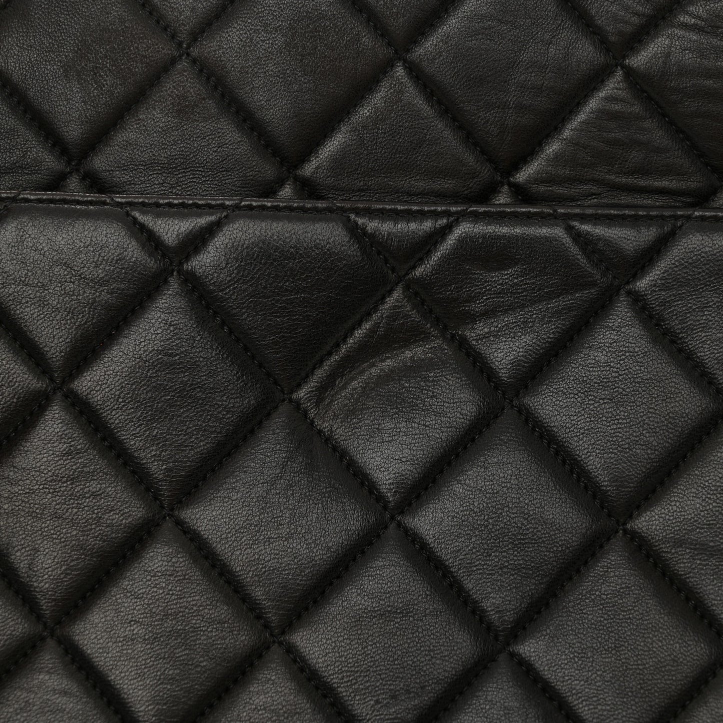 Lambskin Quilted Medallion Tote Dark Brown