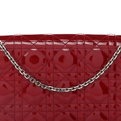 Christian Dior Patent Cannage Lady Dior Clutch Red Red 8 of 11