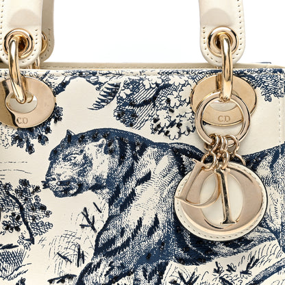 Christian Dior Calfskin Toile de Jouy Mini Lady Dior Blue 7 of 10