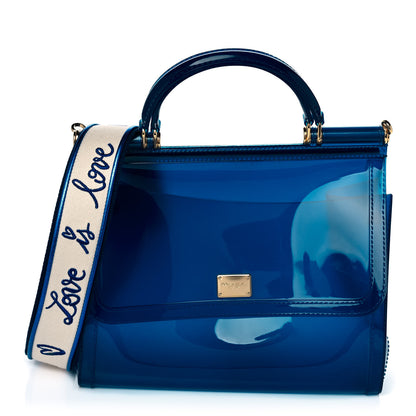Dolce & Gabbana Rubber Semi Transparent Miss Sicily Satchel Blue 1 of 11