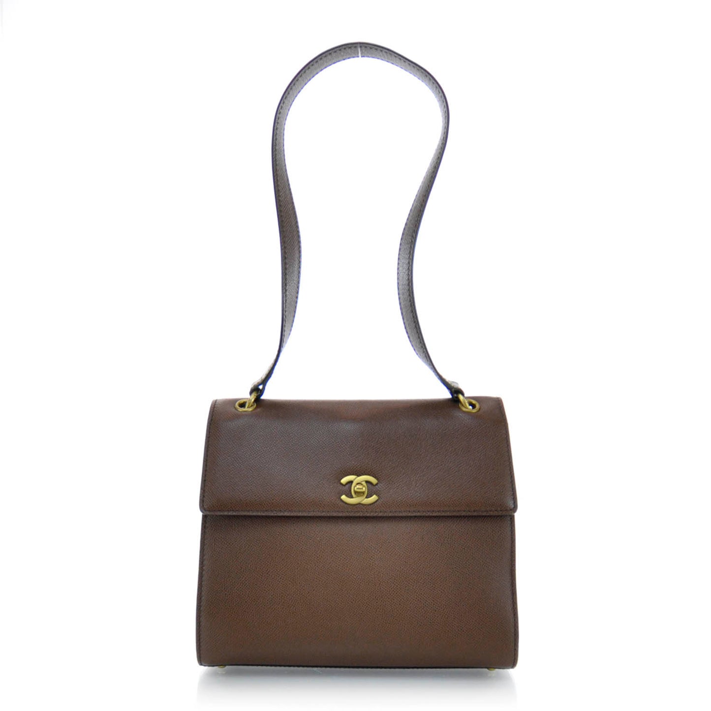 Caviar Flap Bag Brown