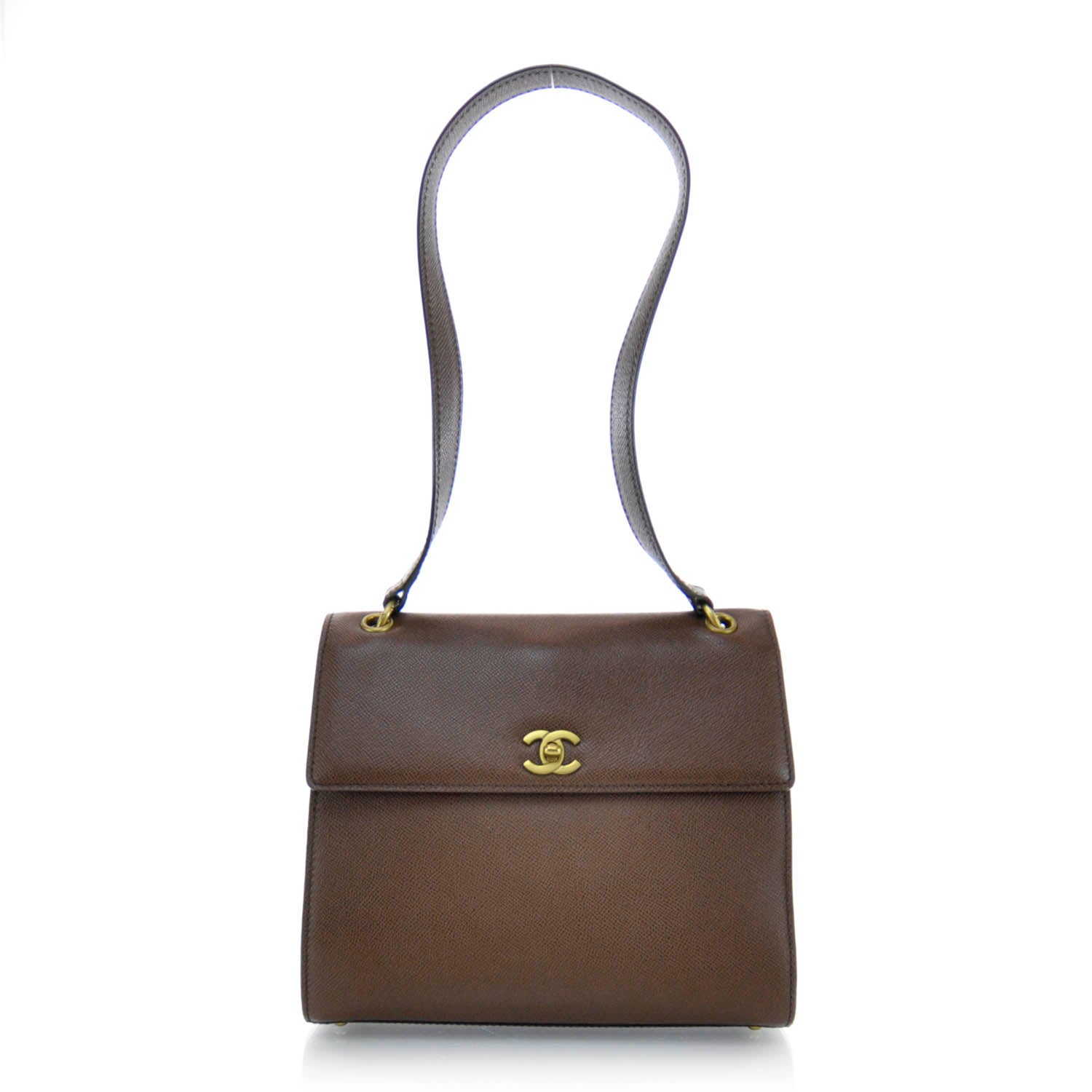 Chanel Caviar Flap Bag Brown 1 of 12