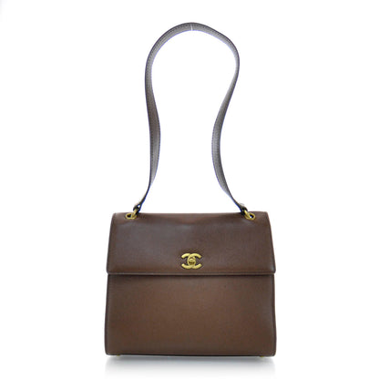 Chanel Caviar Flap Bag Brown 1 of 12