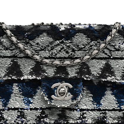 Chanel Sequin Mini Rectangular Flap Blue Multicolor 8 of 10