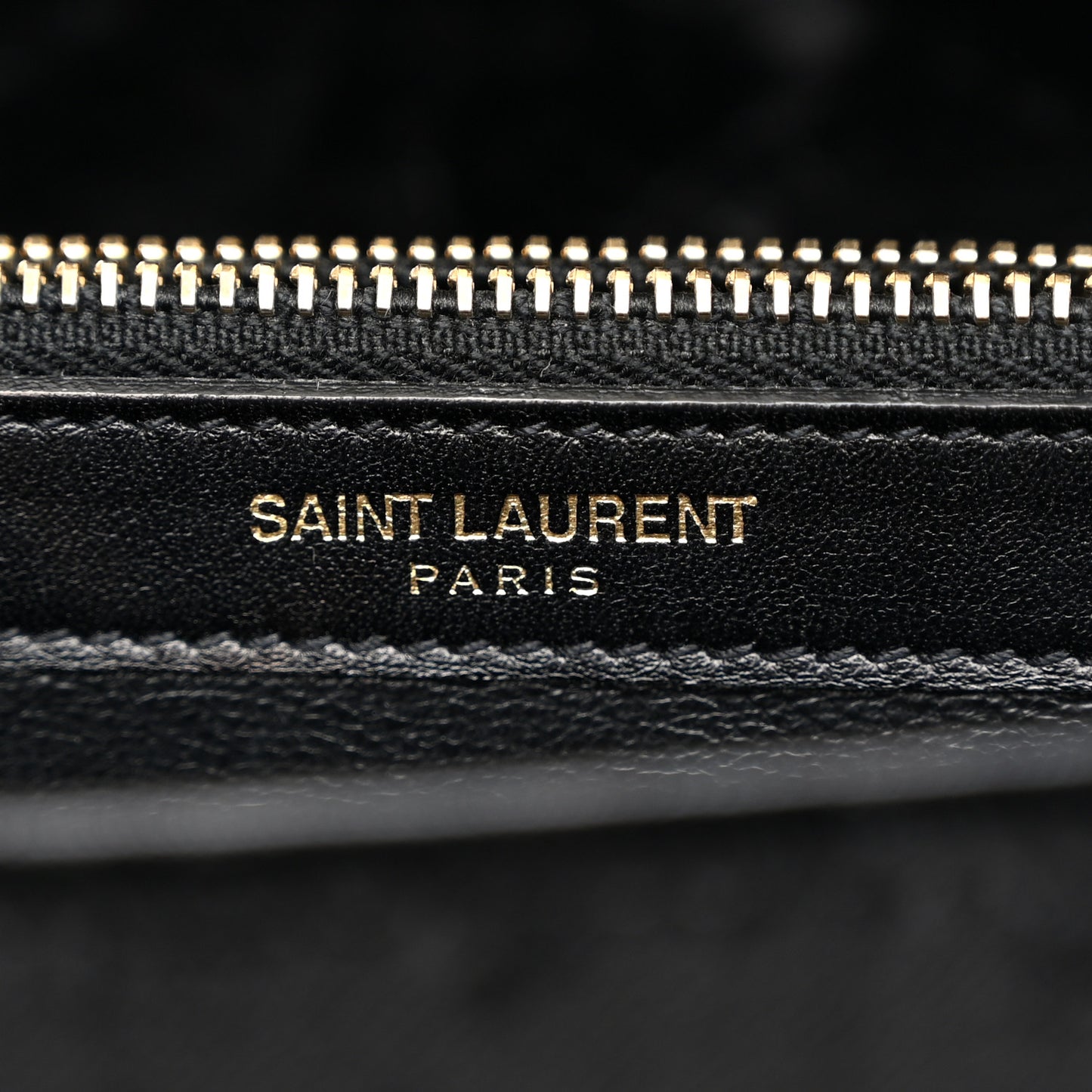 Velvet Monogram Chain Wallet Black