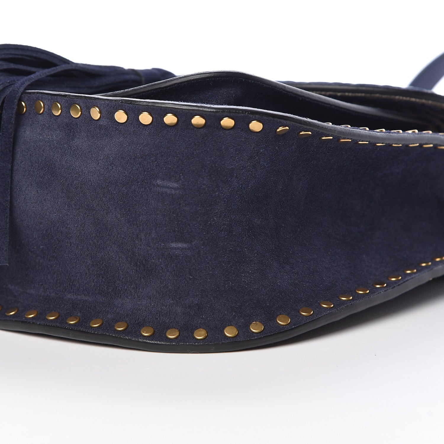 Chloe Suede Calfskin Braided Small Hudson Shoulder Bag Full Blue 10 of 12