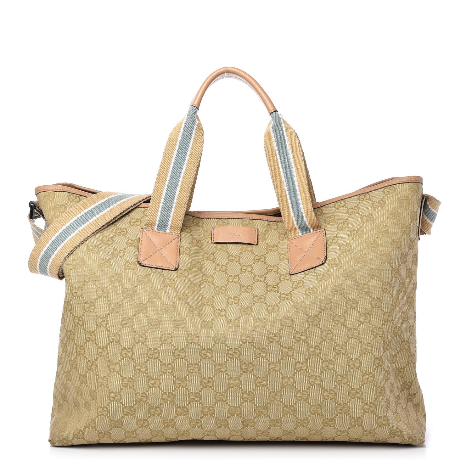 Gucci Monogram Travel Bag Beige Blue 1 of 10