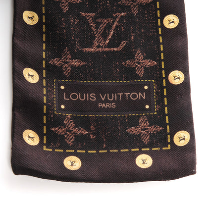 Louis Vuitton Silk Monogram Denim Bandeau Ebene 3 of 3