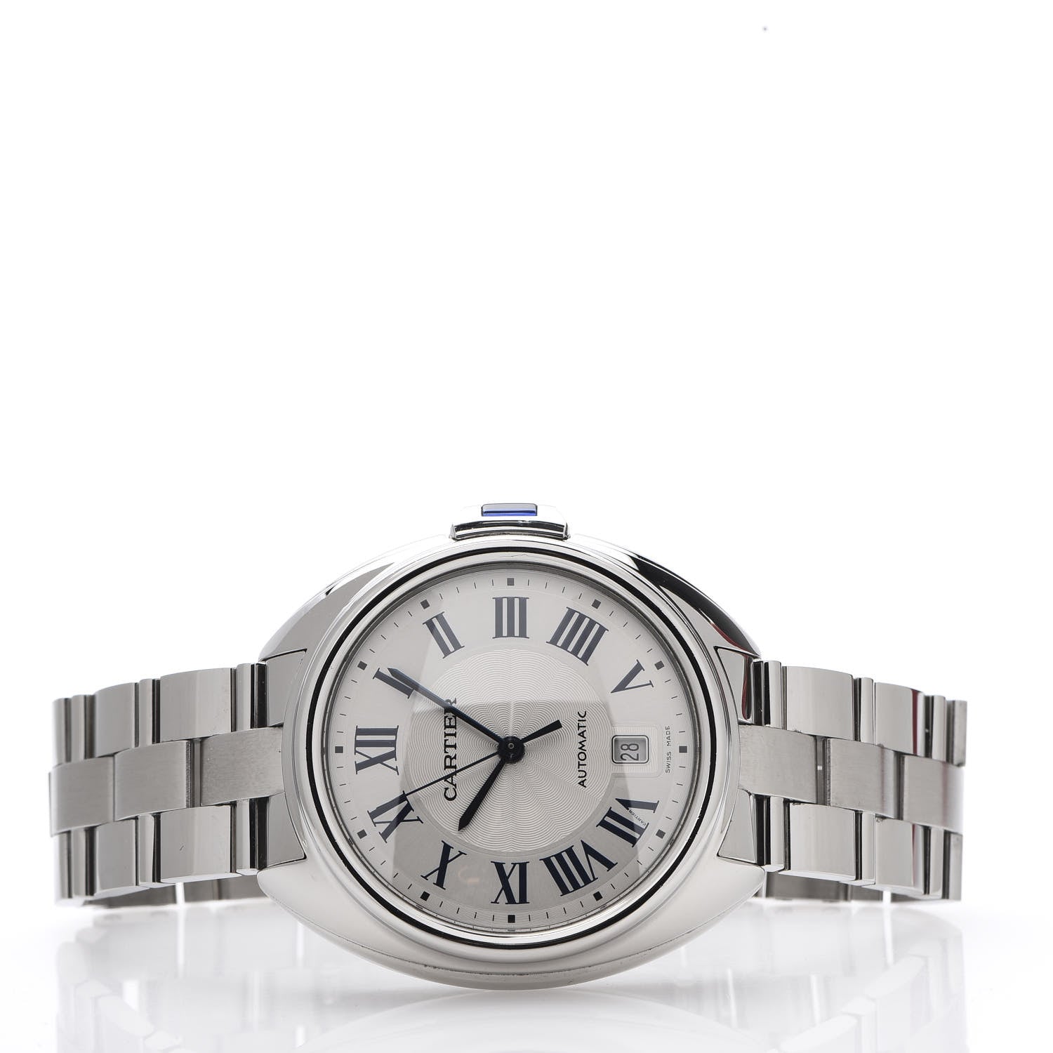Cartier Stainless Steel 40mm Cle De Automatic Watch 3 of 8