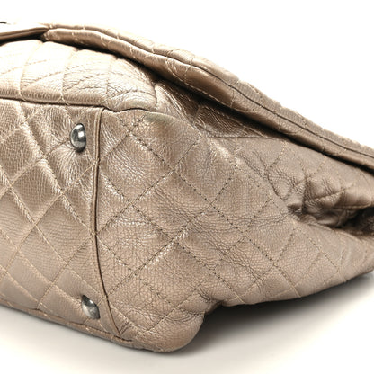 Chanel Metallic Calfskin Quilted XXL Travel Flap Bag Gold 9 of 9