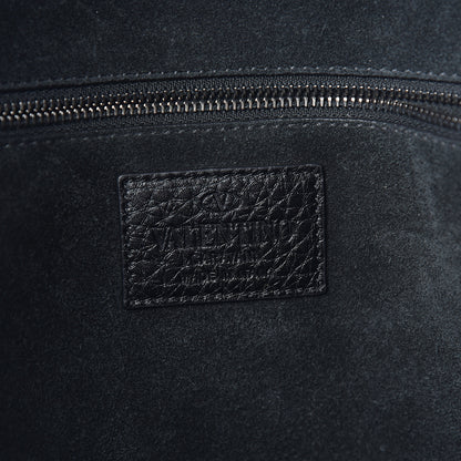 Valentino Garavani Pebbled Calfskin Rockstud Messenger Black 5 of 8