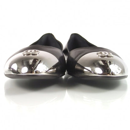 Chanel Leather Steel Toe Ballerina Flats 37 4 of 9