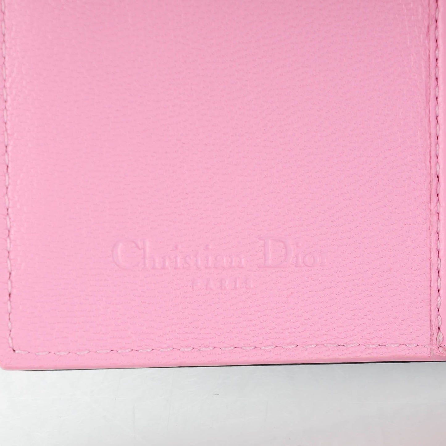 Lambskin Cannage Bi-Color Small Lady Dior Flap Card Holder Black Pink