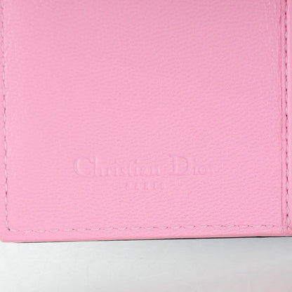 Christian Dior Lambskin Cannage Bi-Color Small Lady Dior Flap Card Holder Black Pink 6 of 7