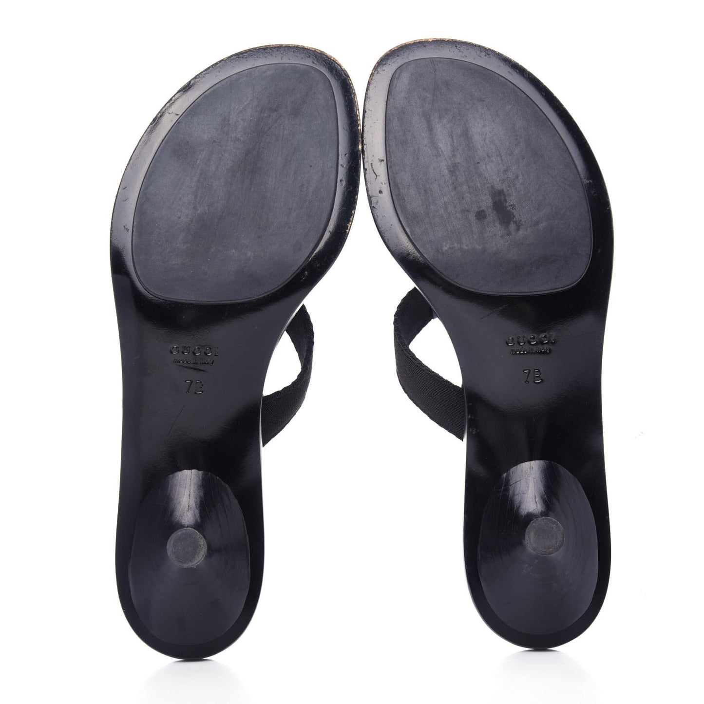 Nylon GG Reins Thong Sandals 37 Black