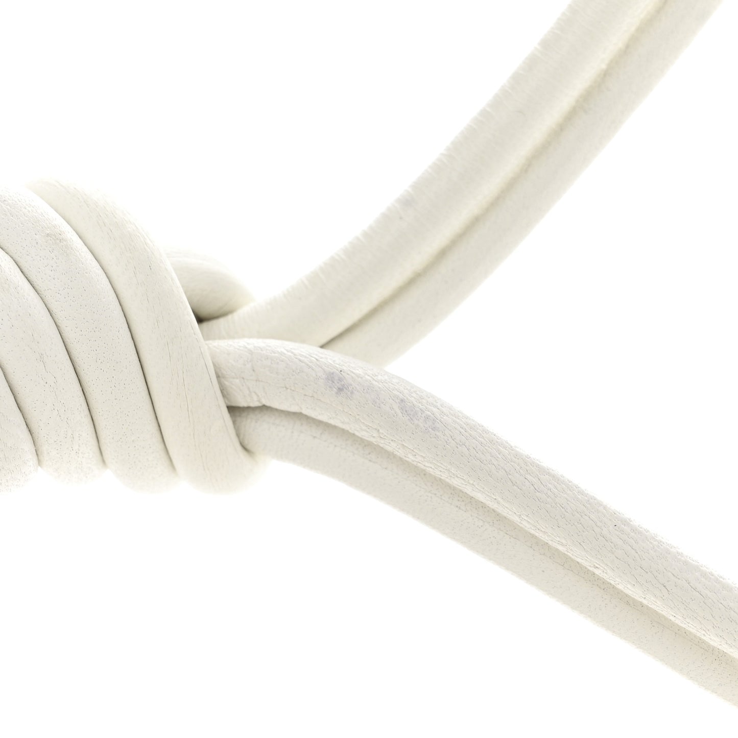 Nappa Intrecciato Medium Knot Flap Crossbody White
