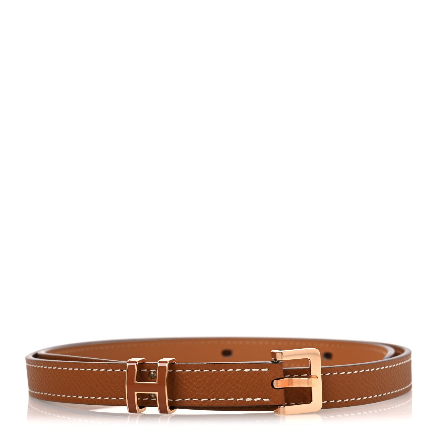Hermes Epsom 15mm Pop H Belt 75 30 Gold 1 of 9