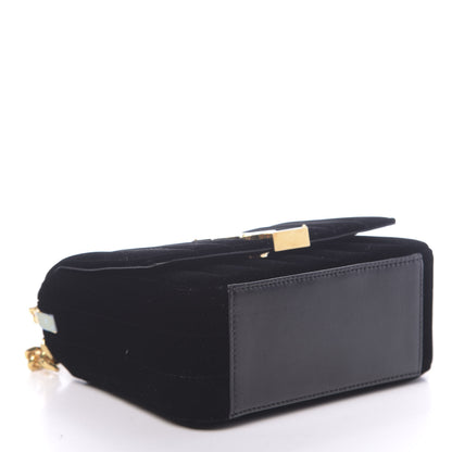 Saint Laurent Velvet Matelasse Small Vicky Chain Bag Black 4 of 9