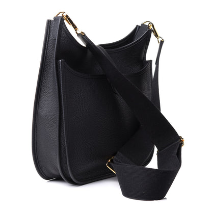 Hermes Taurillon Clemence Evelyne III PM Black 3 of 11