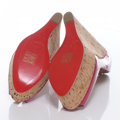 Christian Louboutin Patent Cork Une Plume 140 Wedges 36 Pink 6 of 8